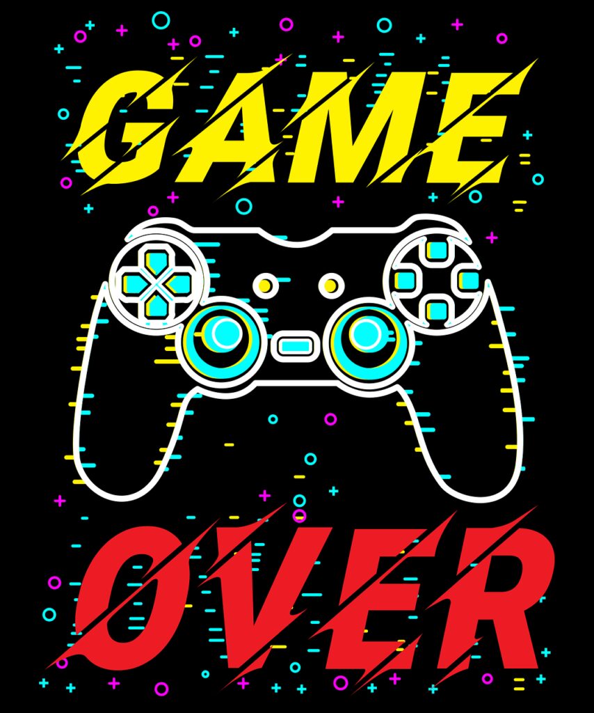 game, over, controller